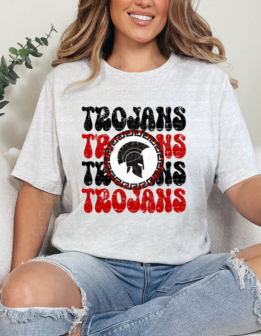 Trojans Grunge Stacked