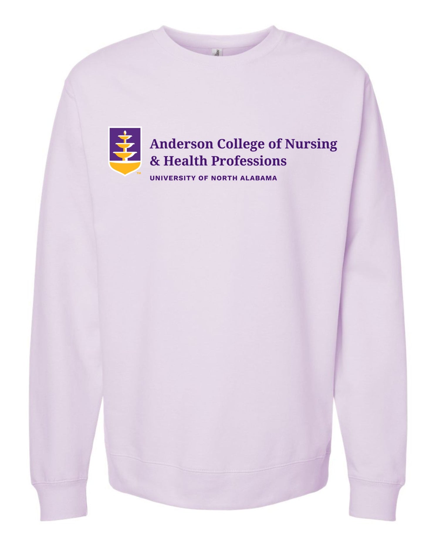 UNA Anderson College Lavender Crewneck