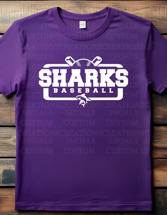 Sharks Baseball (Purple)