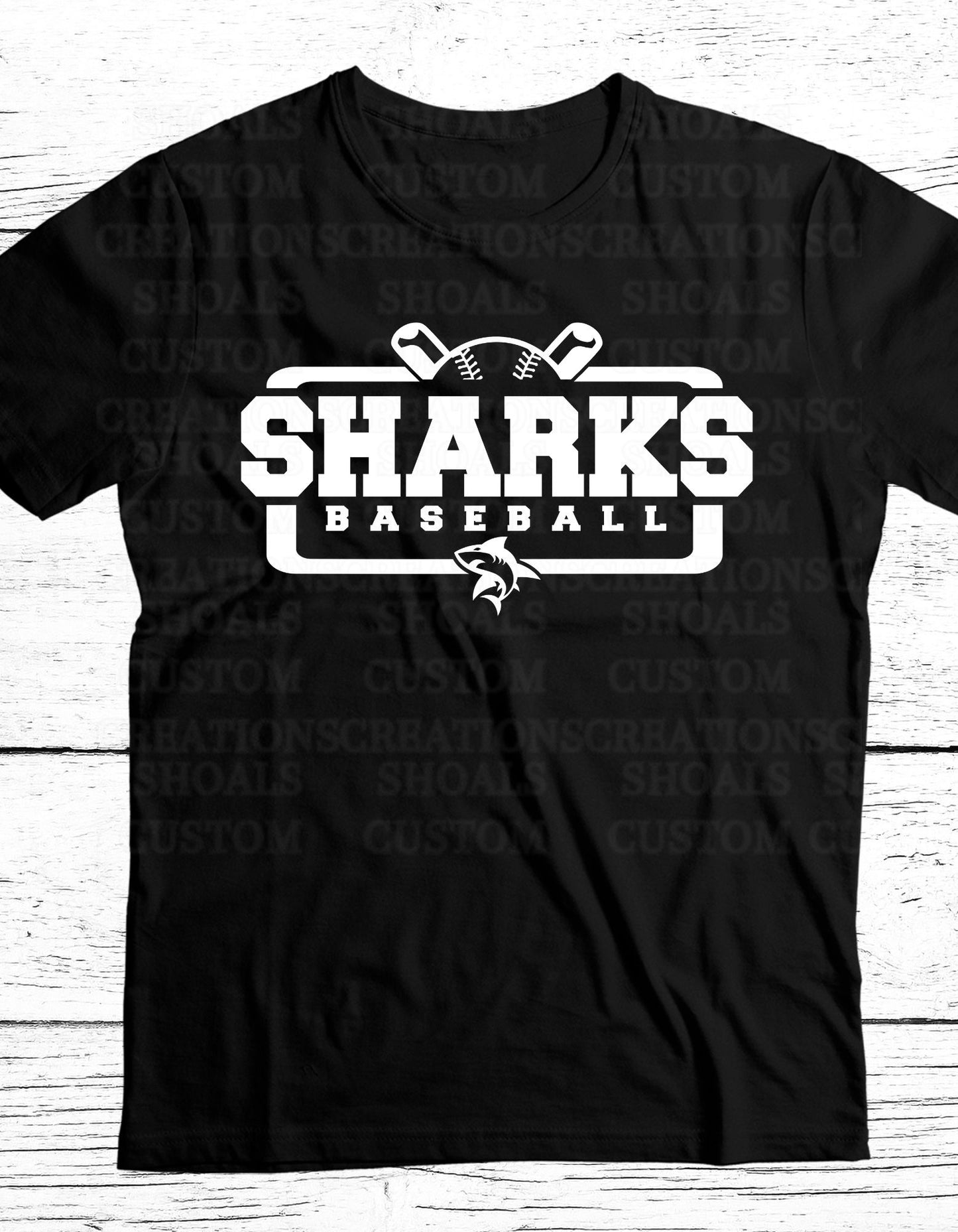 Sharks Baseball (Black)