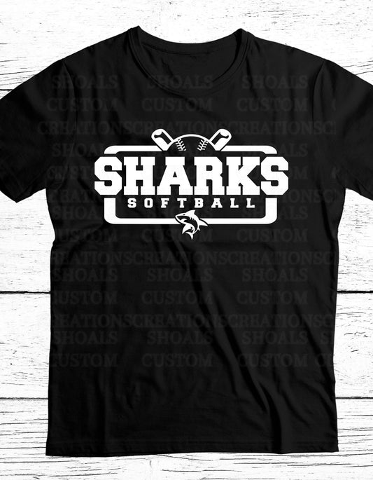 Sharks Softball (Black)
