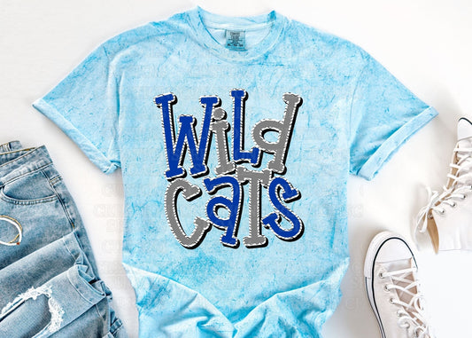Wildcats Quirky Mascots Color Blast Tee