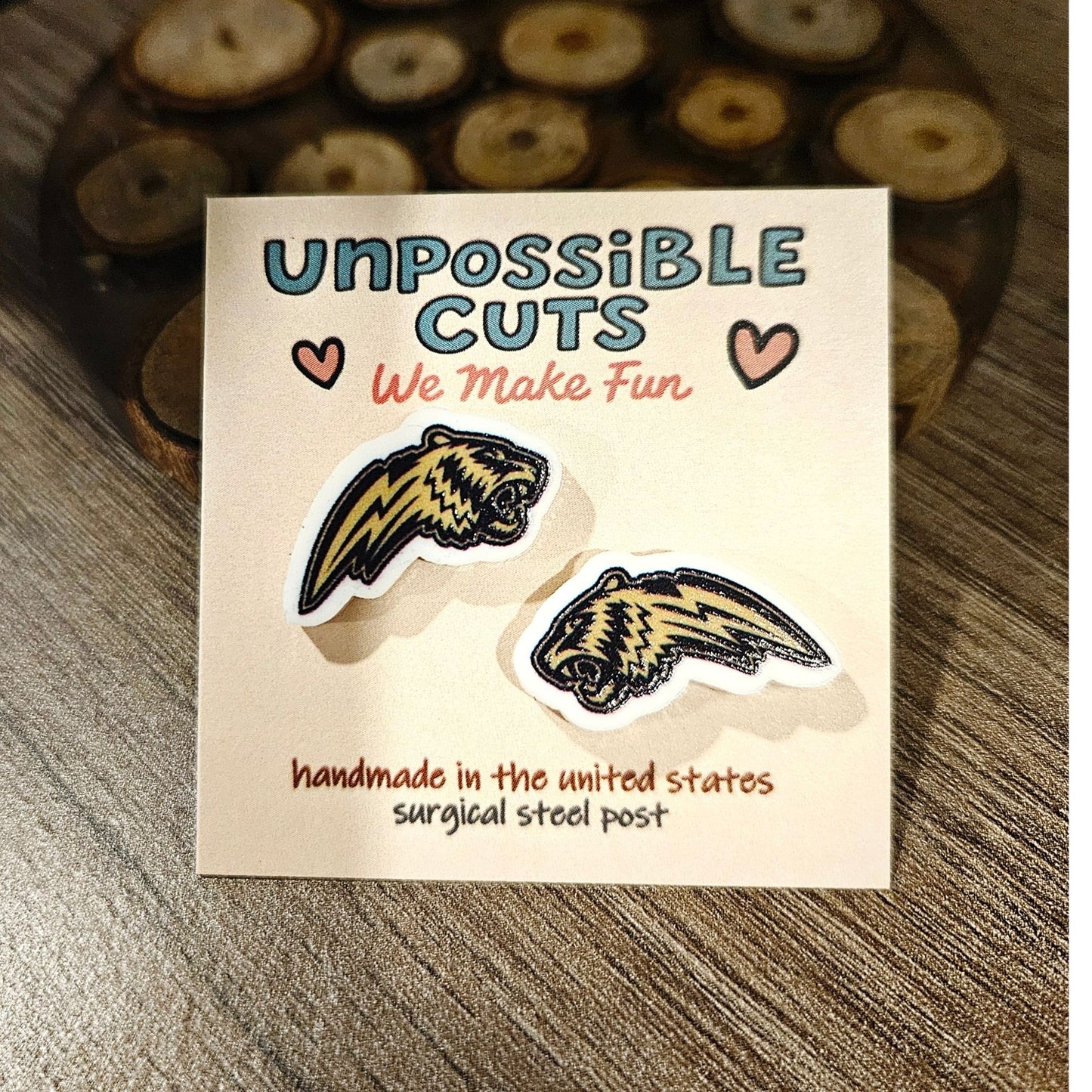 Golden Tigers Stud Earrings