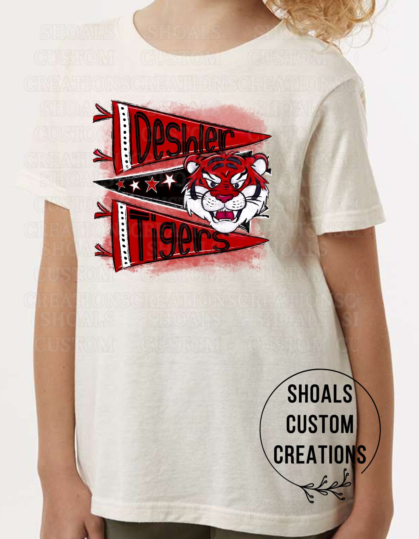 Deshler Mascot Pennant Tee