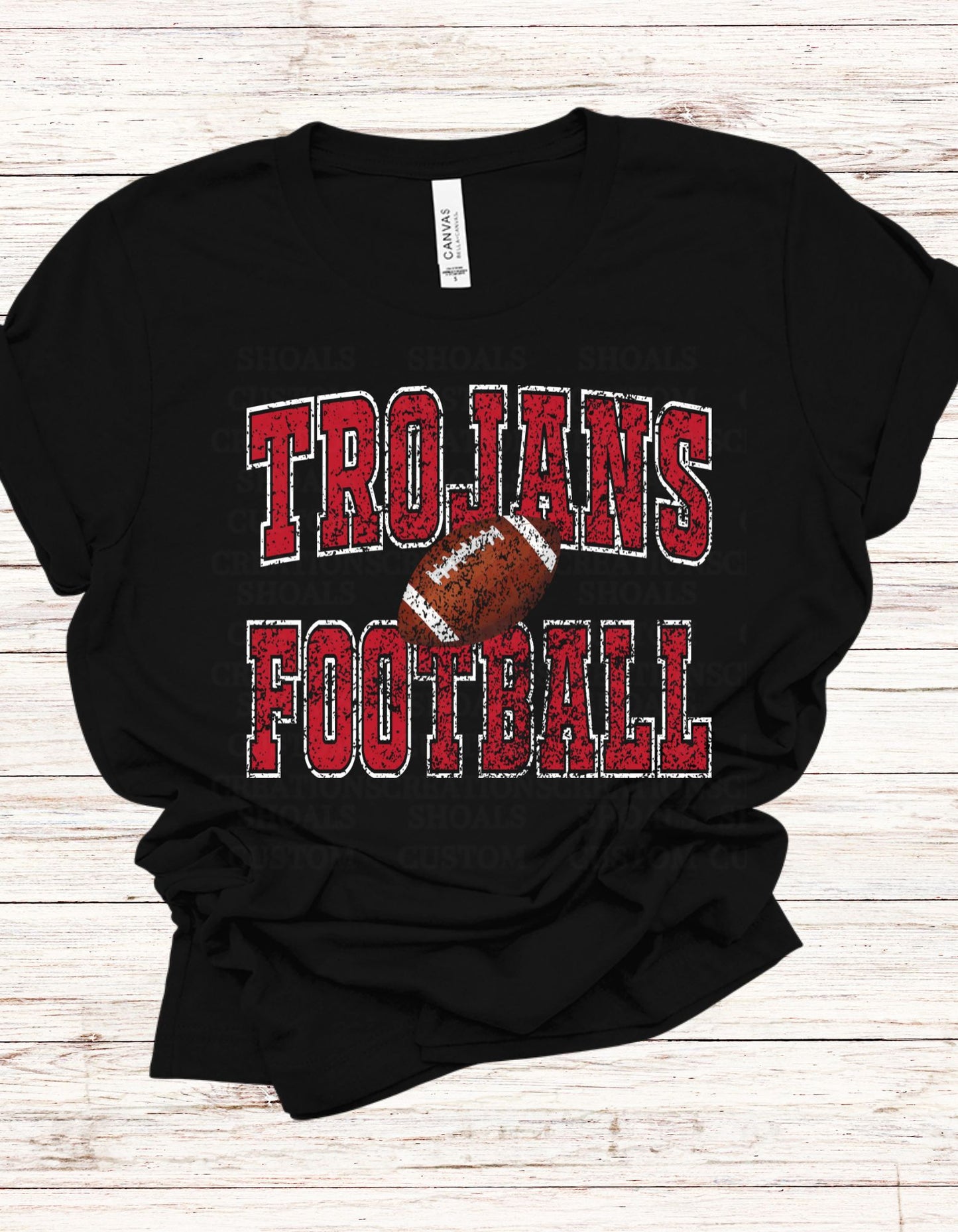 Trojans Football Distressed