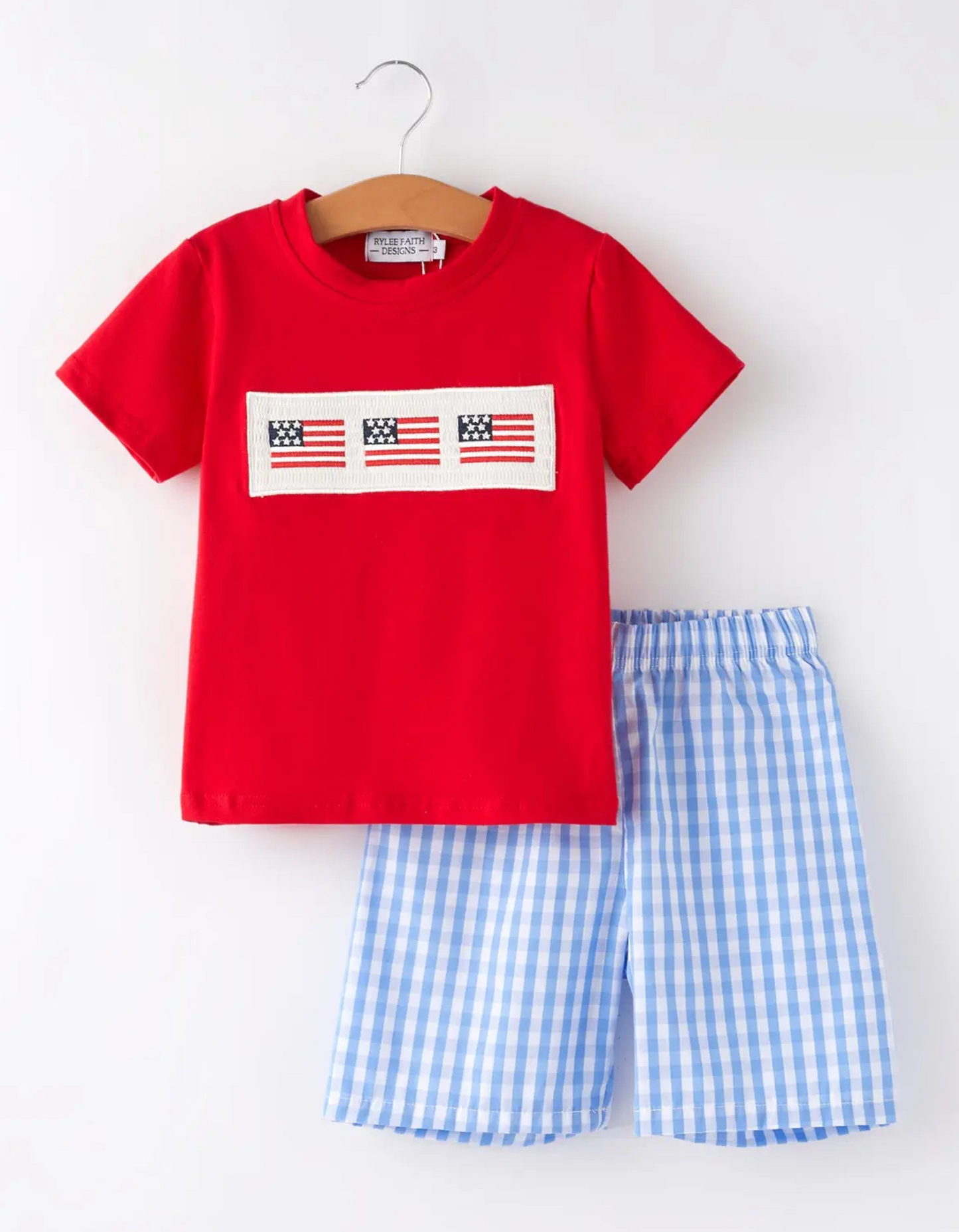 Boy's Smocked Flag Set
