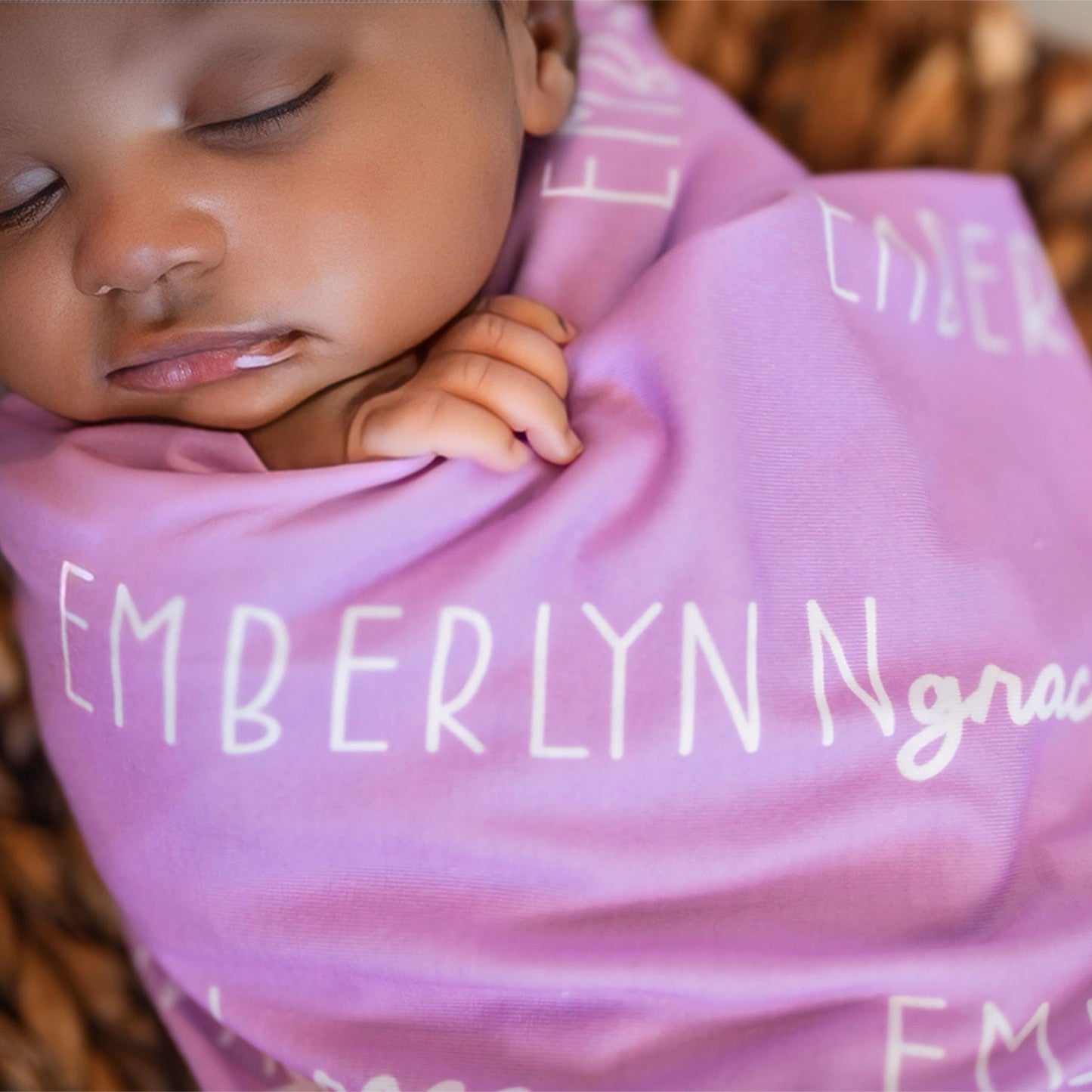 Font Duo 1 Baby Swaddle Blanket