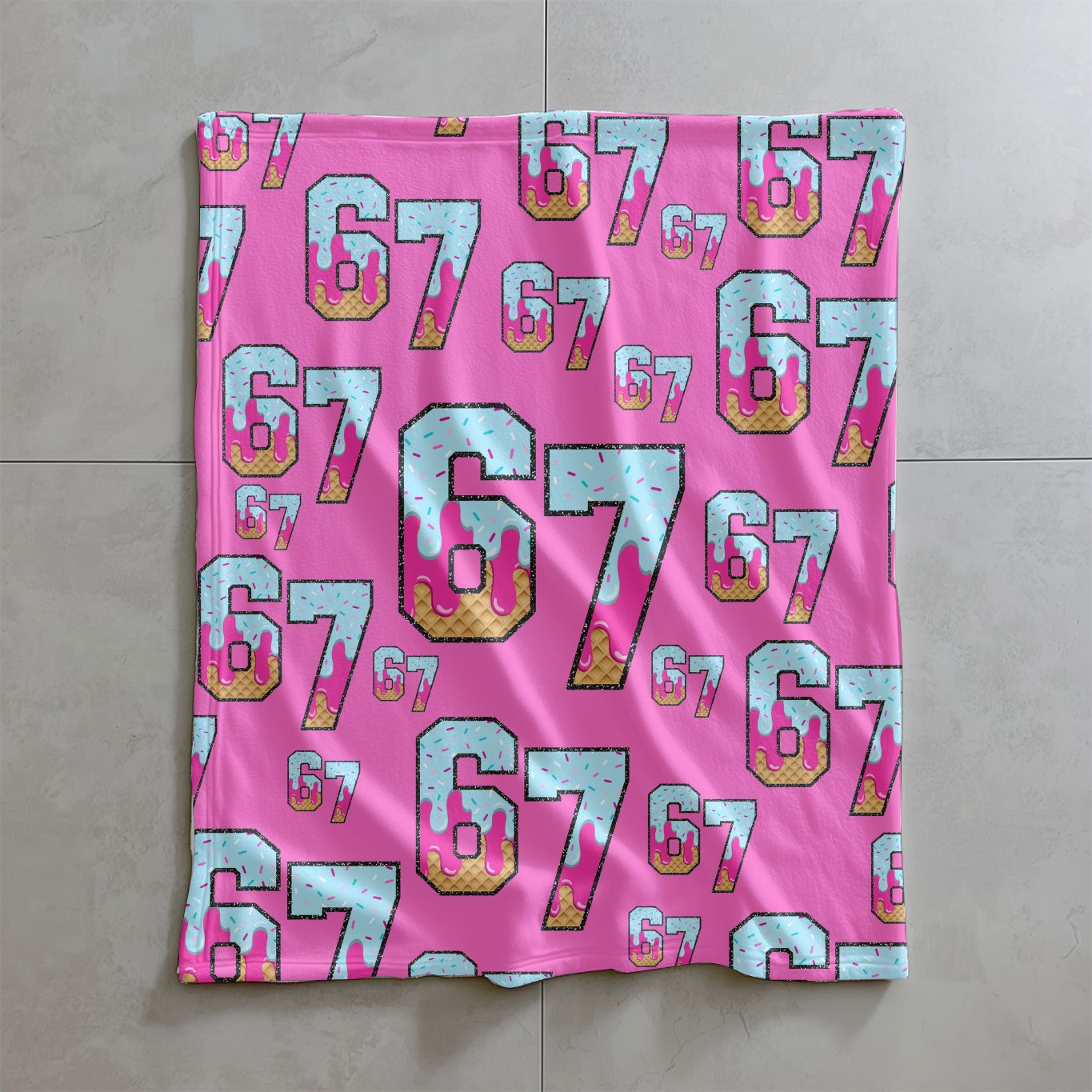 Ice Cream Drip 67 Blanket