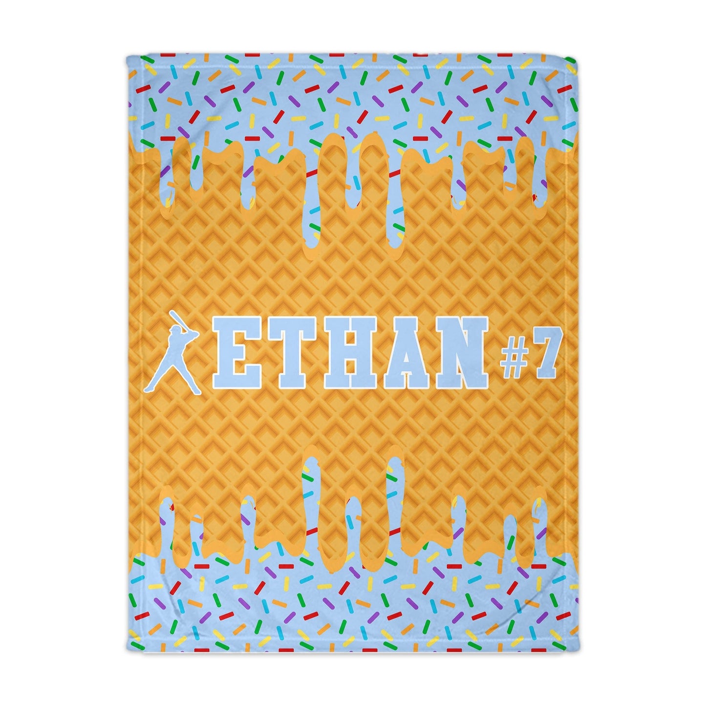 Ice Cream Drip Baseball Blanket