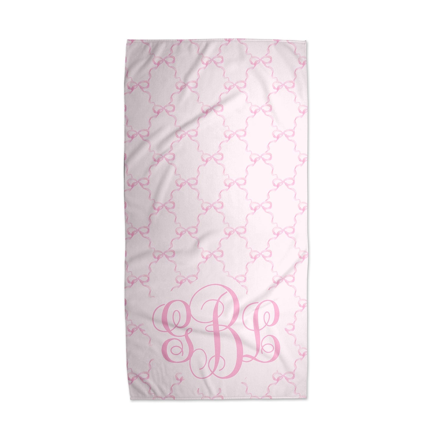 Coquette Trellis Bow Monogram Towel