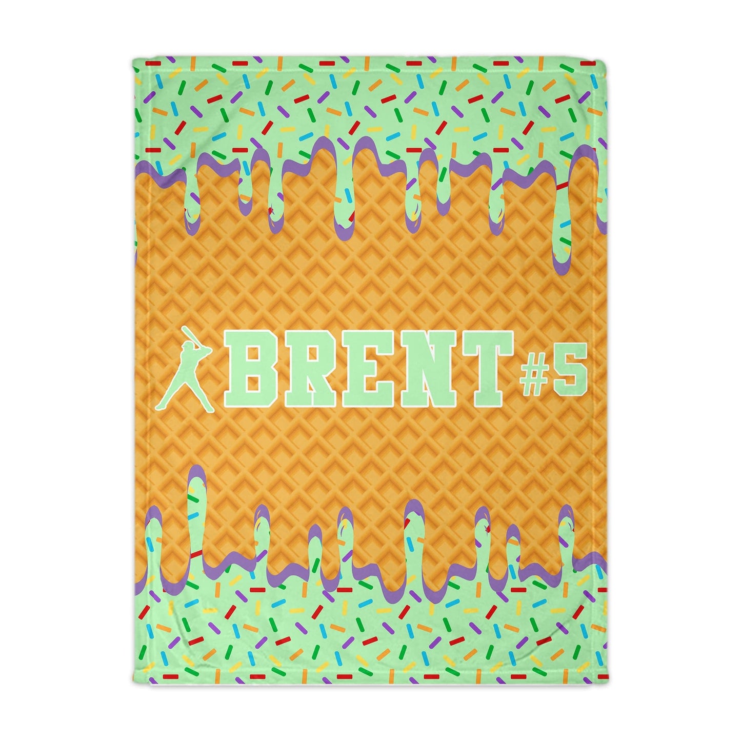 Ice Cream Drip Baseball Blanket
