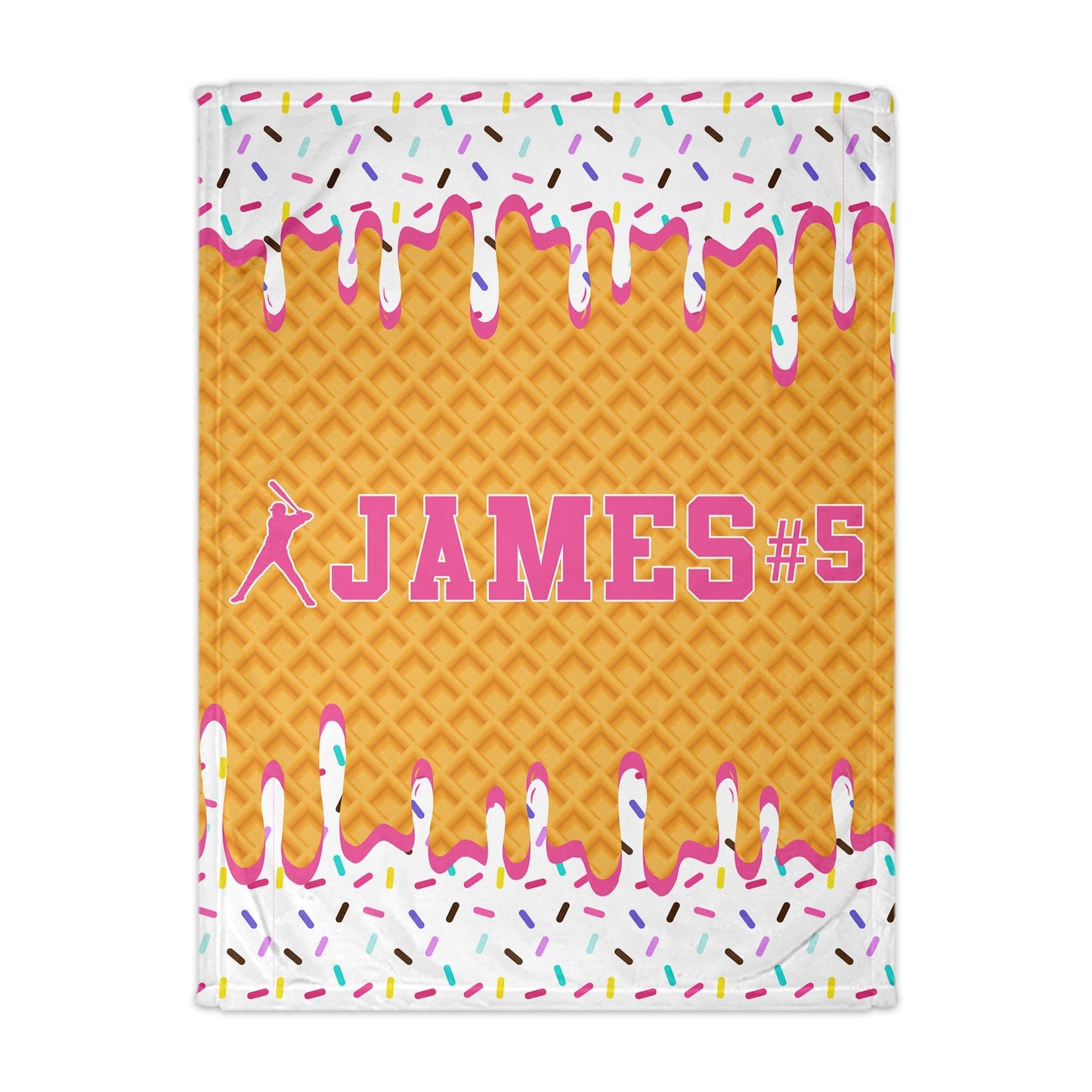 Ice Cream Drip Baseball Blanket