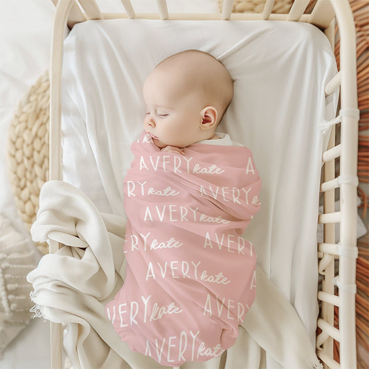 Font Duo 1 Baby Swaddle Blanket