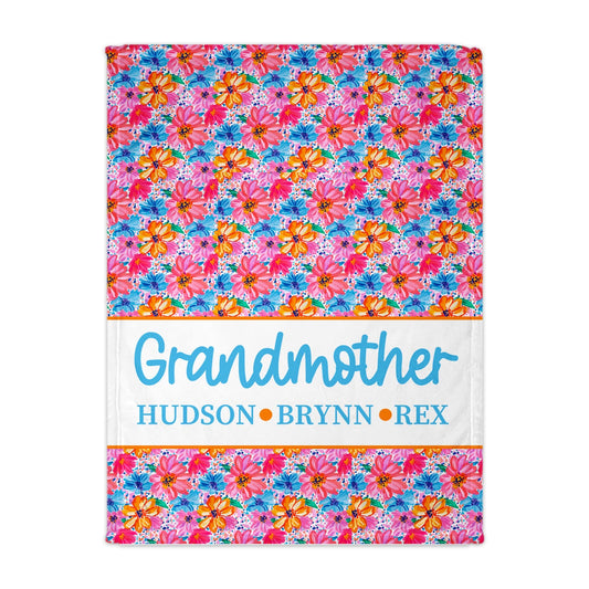 Flower Field Family Blanket