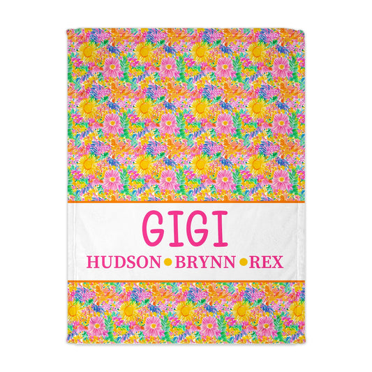 Bold Flower Family Blanket