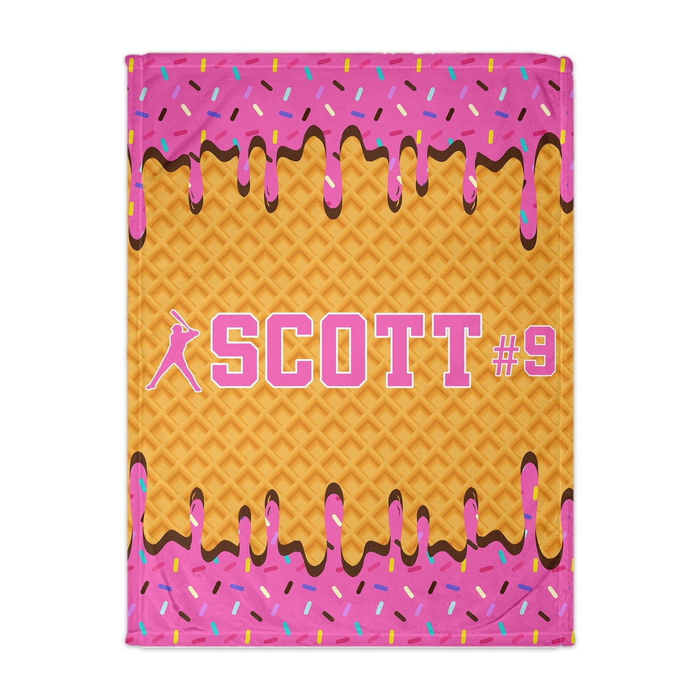 Ice Cream Drip Baseball Blanket
