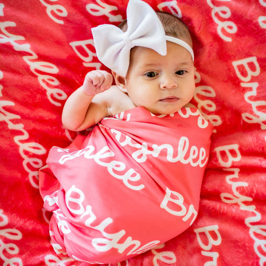 Baby Name Swaddle Blanket