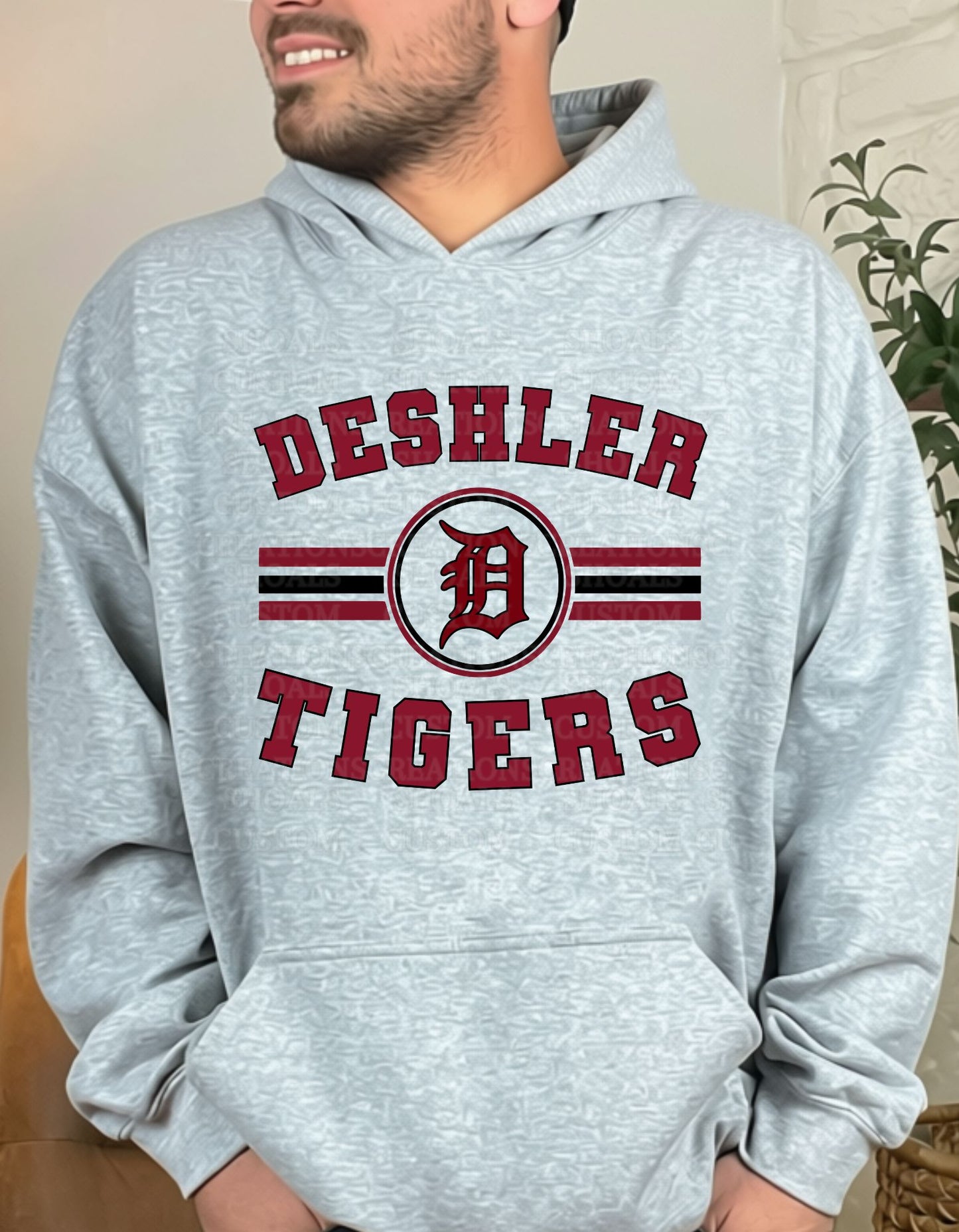 Deshler Striped Circle Mascot
