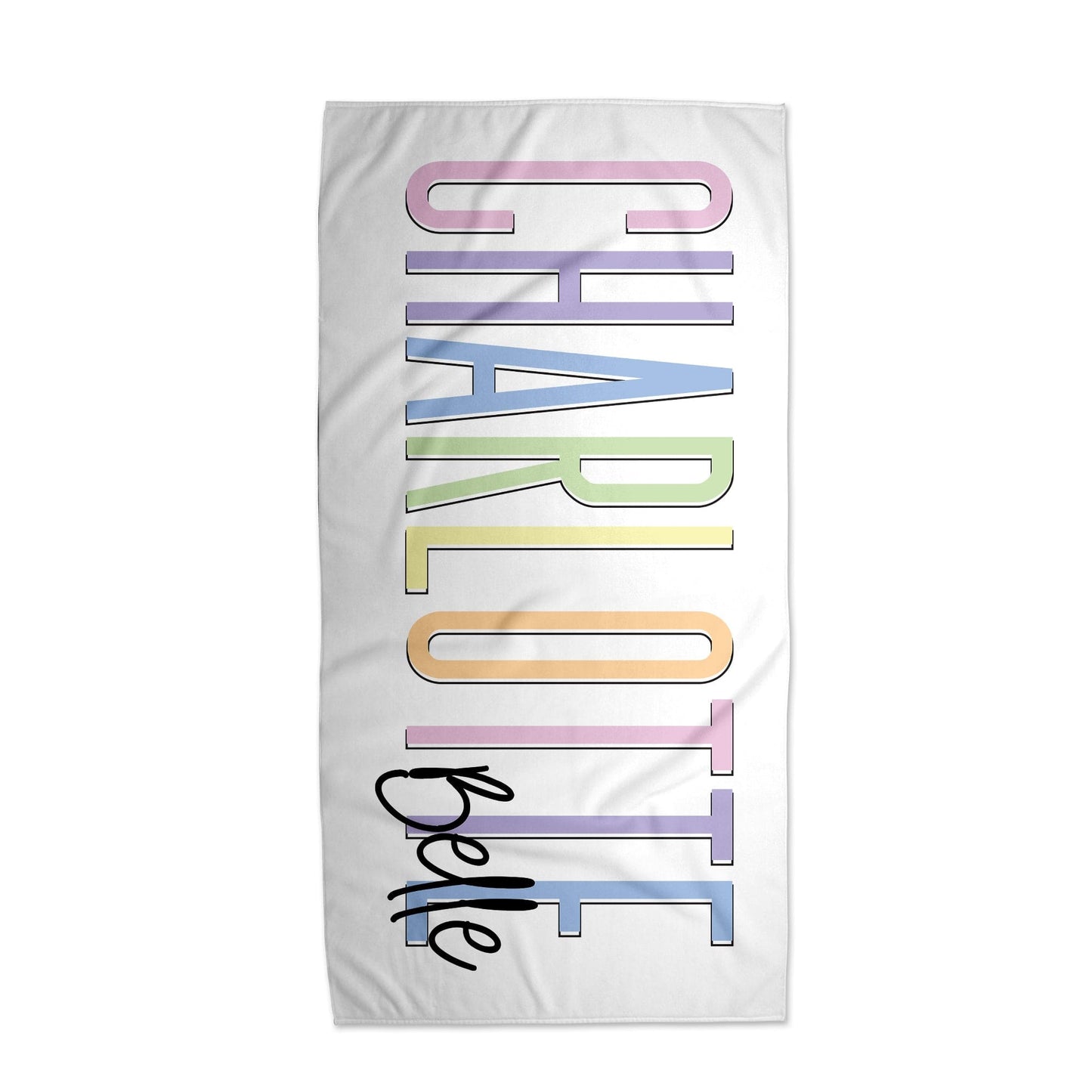 Combo - Kid/Adult Name Beach Towel and 20oz Tumbler