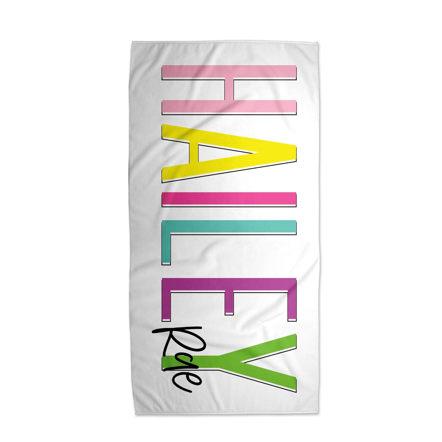 Multi Color Outline Towel