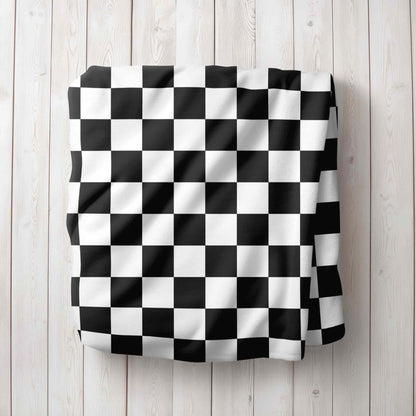 Checkered Print Personalized Blanket