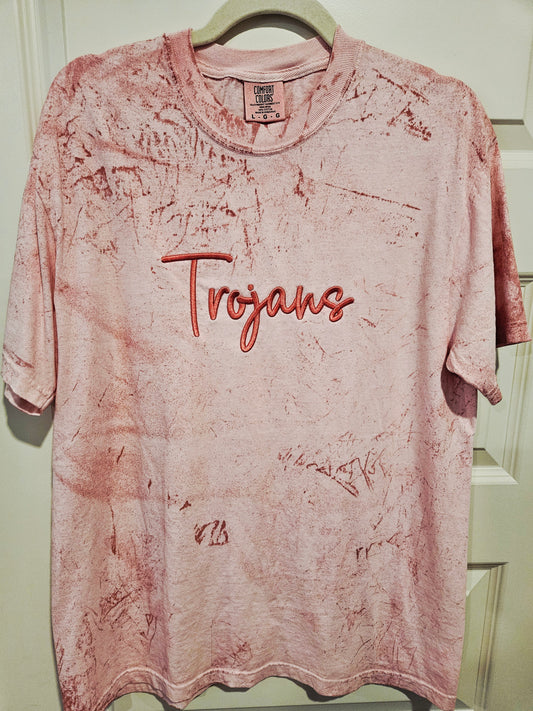 Trojans Color Blast 3D Puff Embroidery Tee
