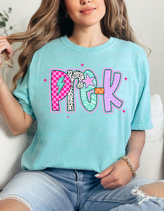 Trendy Grade Back to School Tee (Chalky Mint)