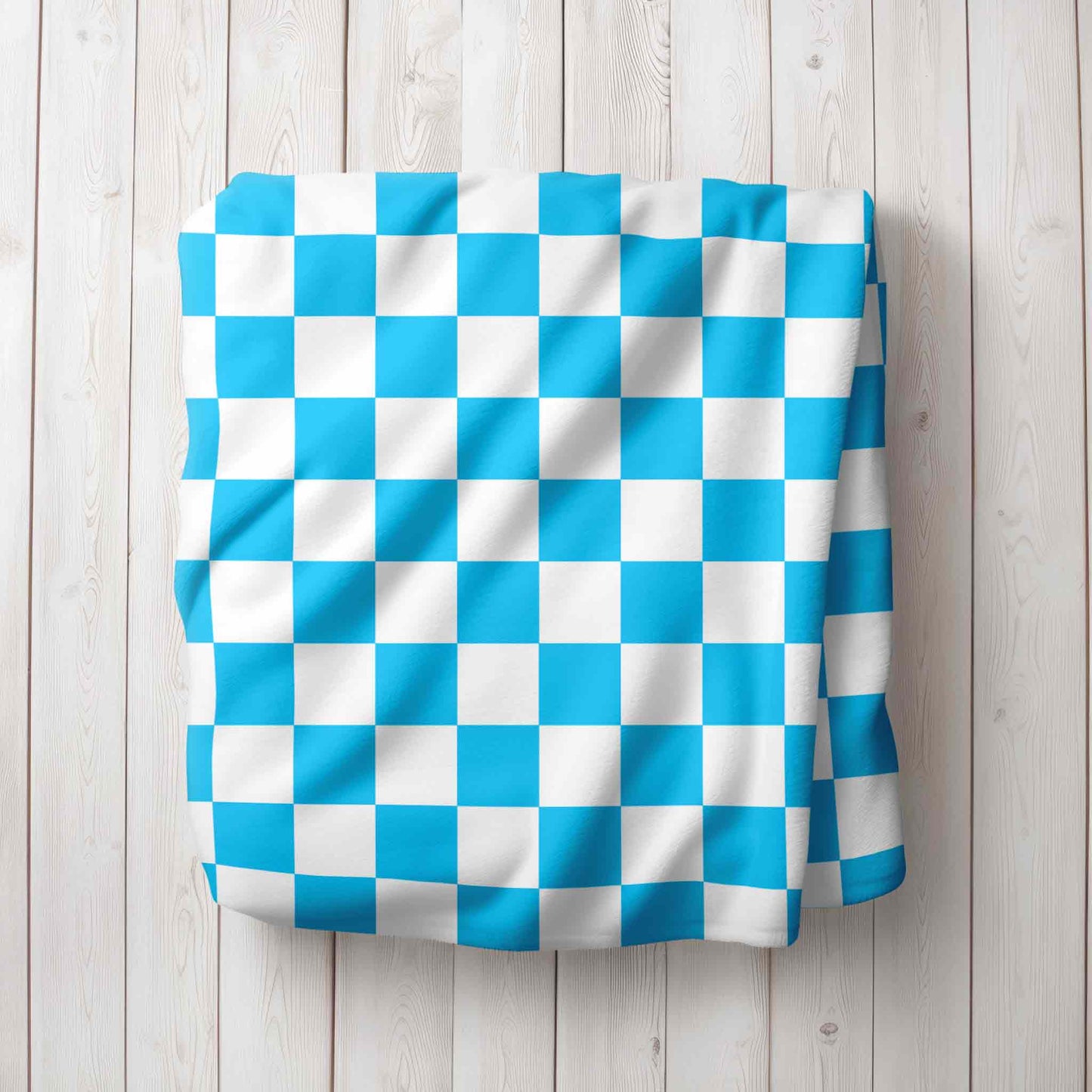Checkered Print Personalized Blanket