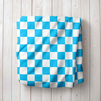 Checkered Print Personalized Blanket