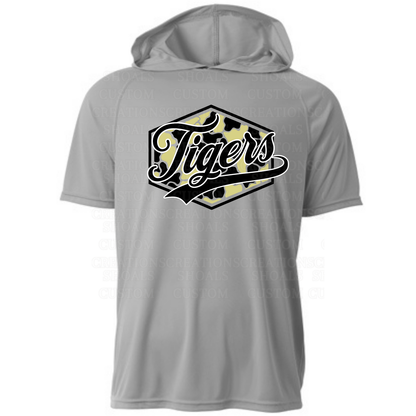 Camo Hexagon Hooded Short Sleeve Performance Tee
