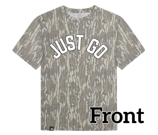 Just Go Missions Mossy Oak Bottomland Camo Tshirt