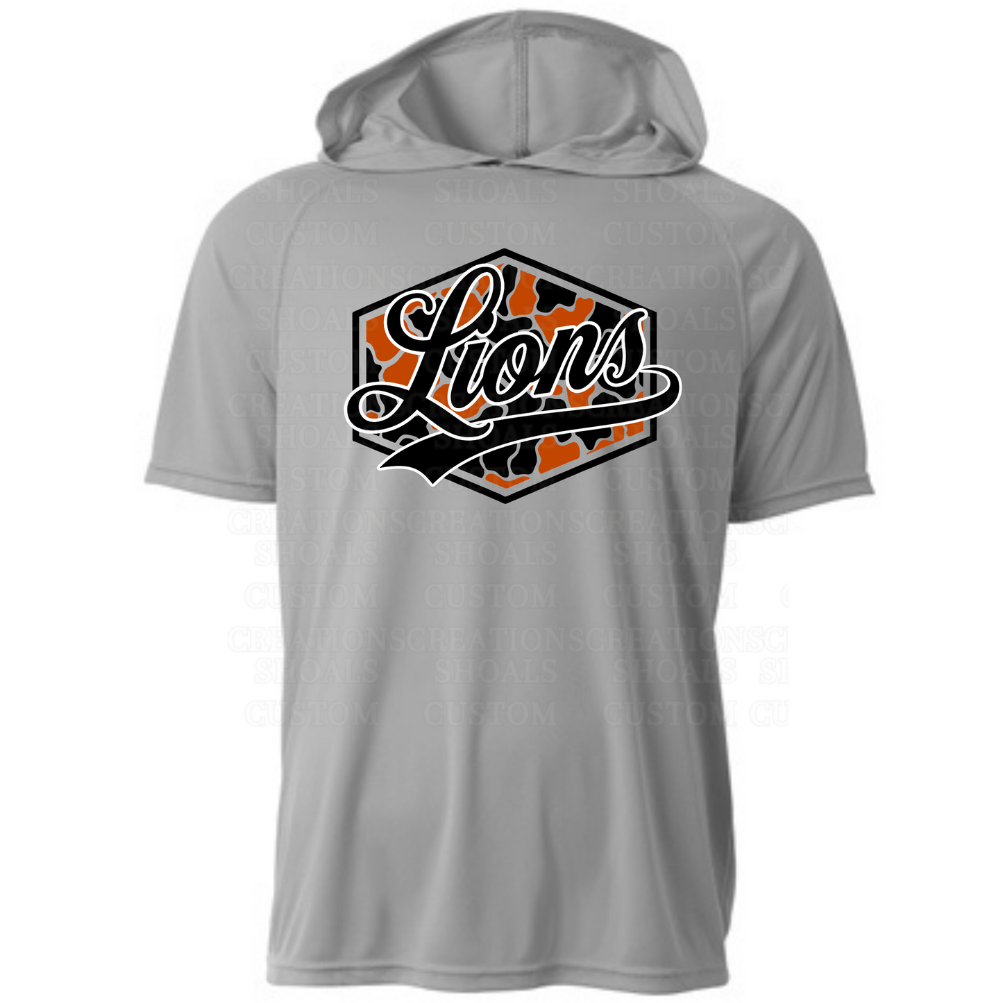 Camo Hexagon Hooded Short Sleeve Performance Tee