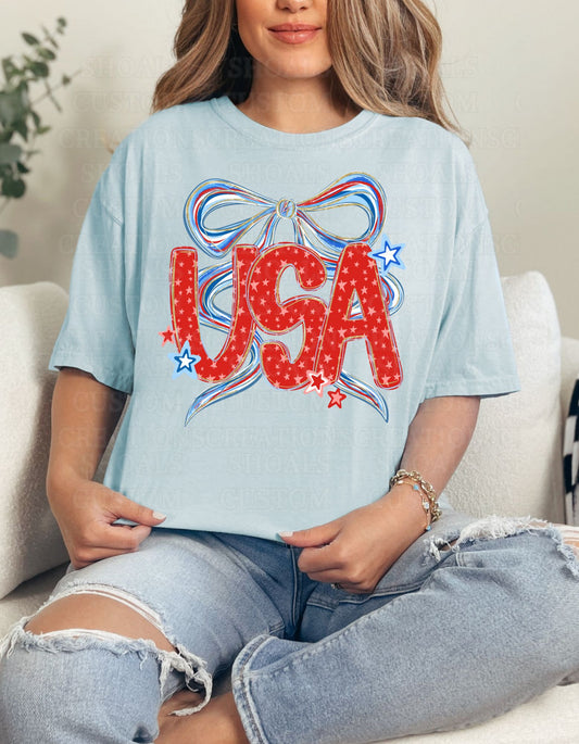 USA Brushstroke Bow