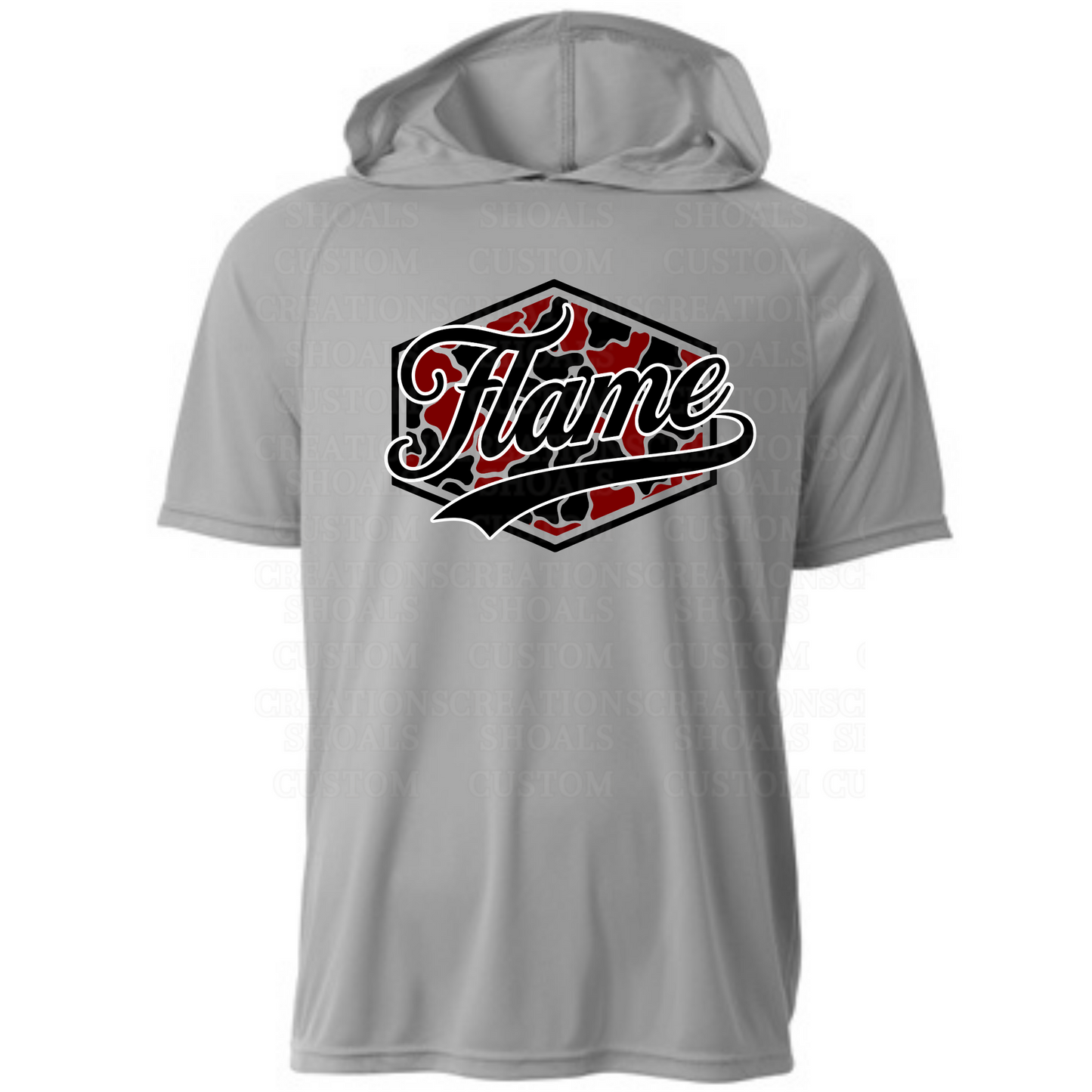 Camo Hexagon Hooded Short Sleeve Performance Tee