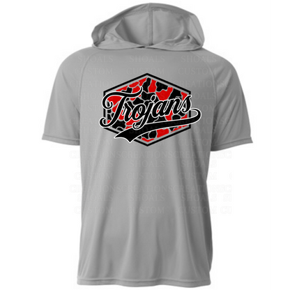 Camo Hexagon Hooded Short Sleeve Performance Tee