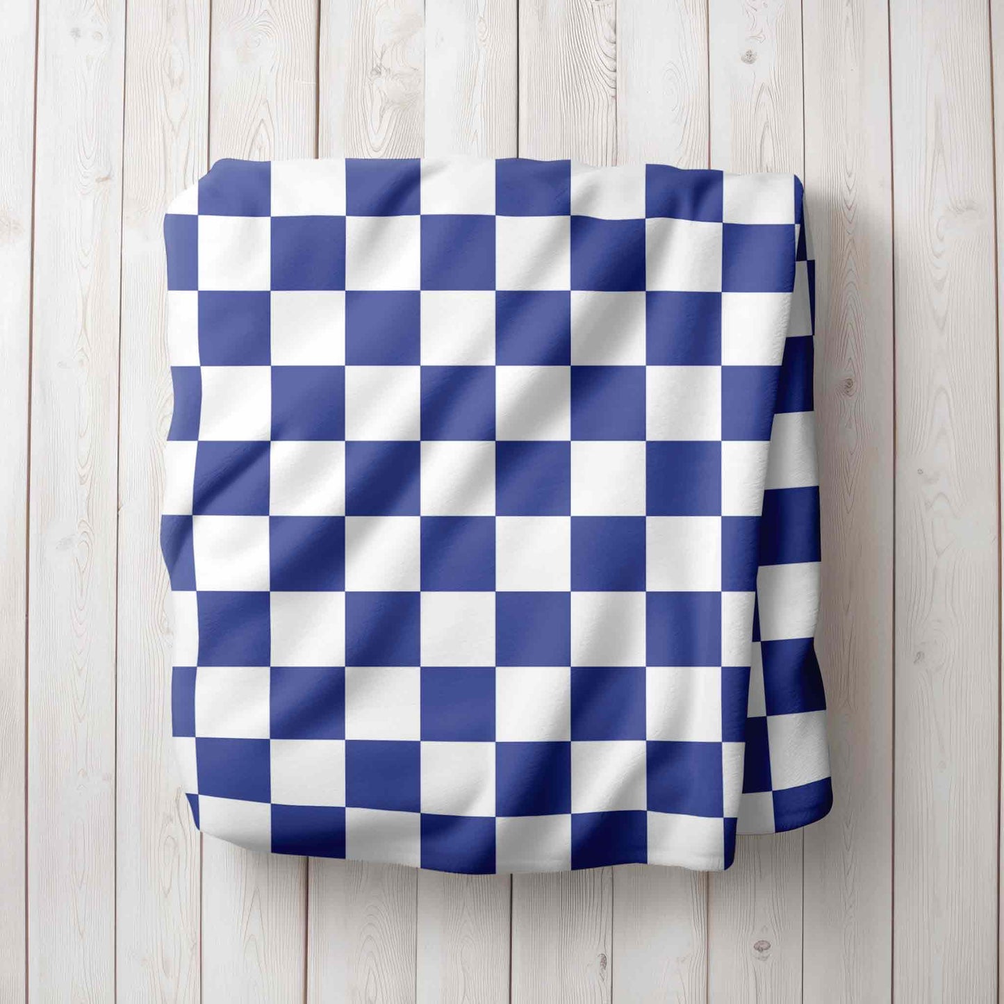 Checkered Print Personalized Blanket