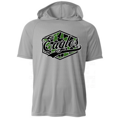 Camo Hexagon Hooded Short Sleeve Performance Tee