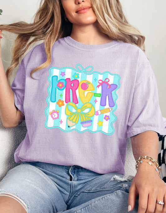 Preppy Grade Back to School Tee (Orchid)