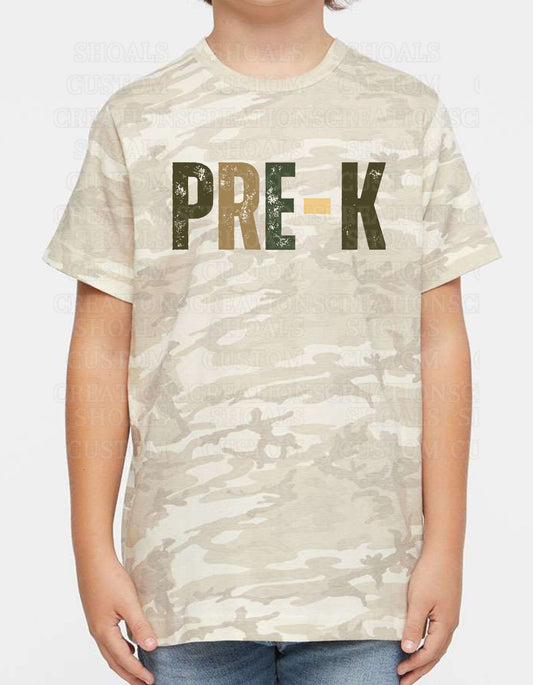 Boys Distressed BTS (Natural Camo)