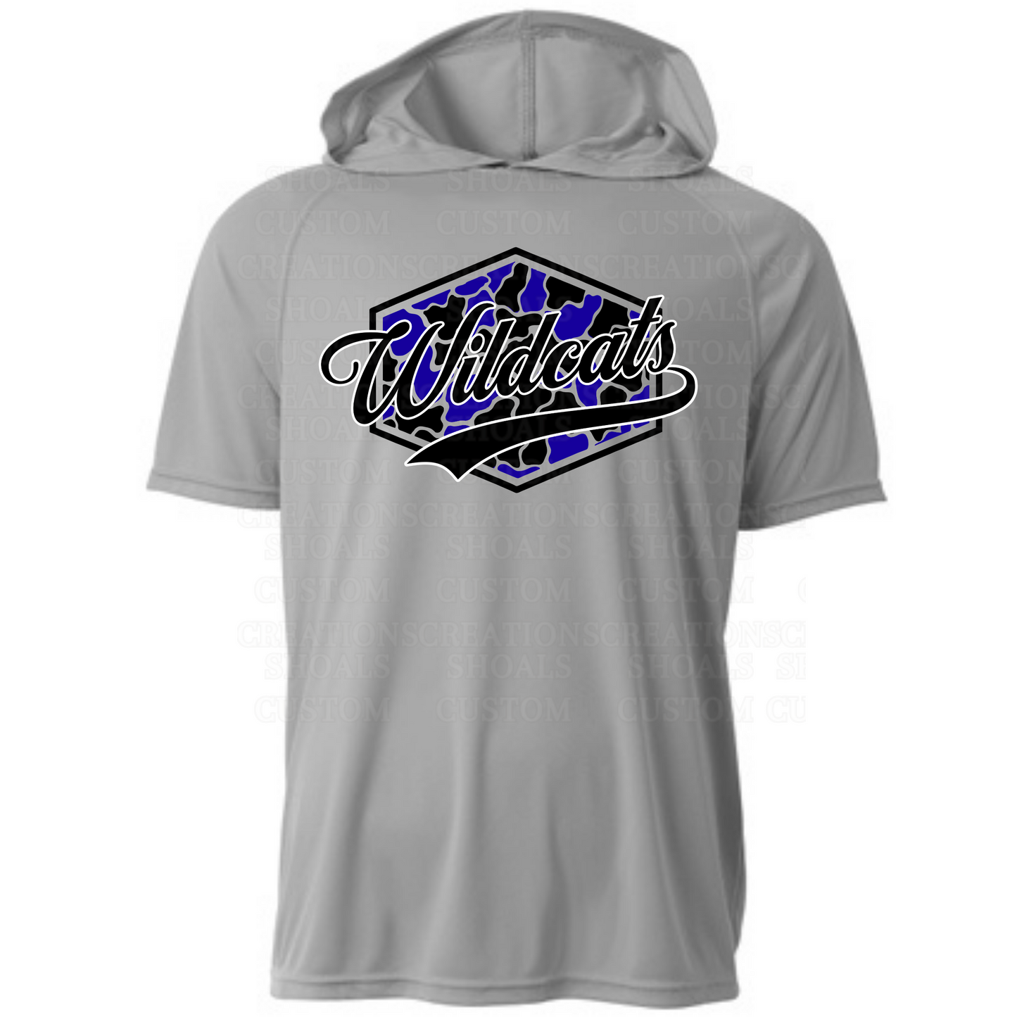 Camo Hexagon Hooded Short Sleeve Performance Tee