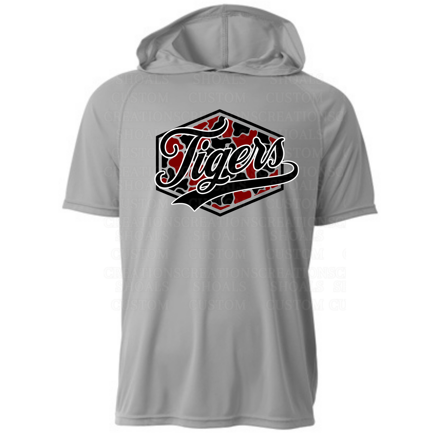 Camo Hexagon Hooded Short Sleeve Performance Tee