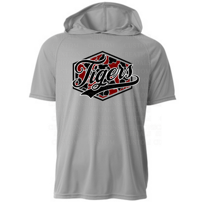 Camo Hexagon Hooded Short Sleeve Performance Tee