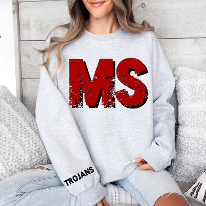 Oversized Mascot Grunge Sweatshirt