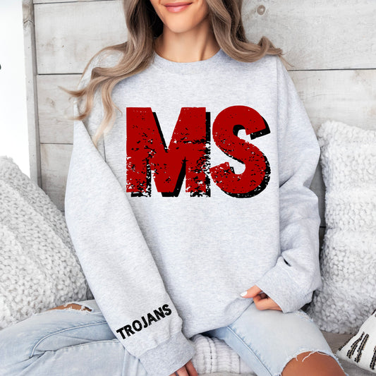 Oversized Mascot Grunge Sweatshirt