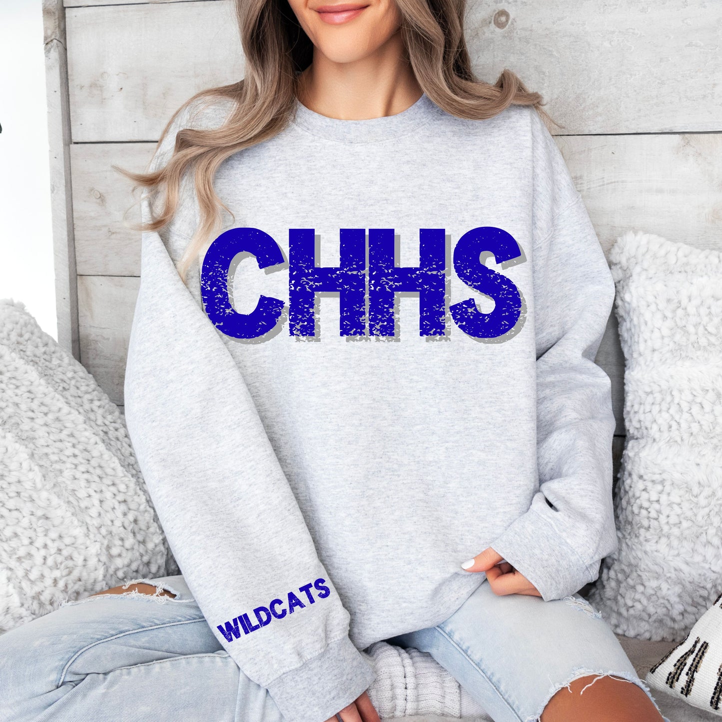 Oversized Mascot Grunge Sweatshirt