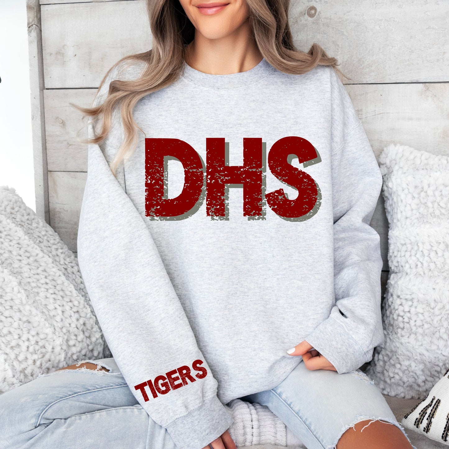 Oversized Mascot Grunge Sweatshirt