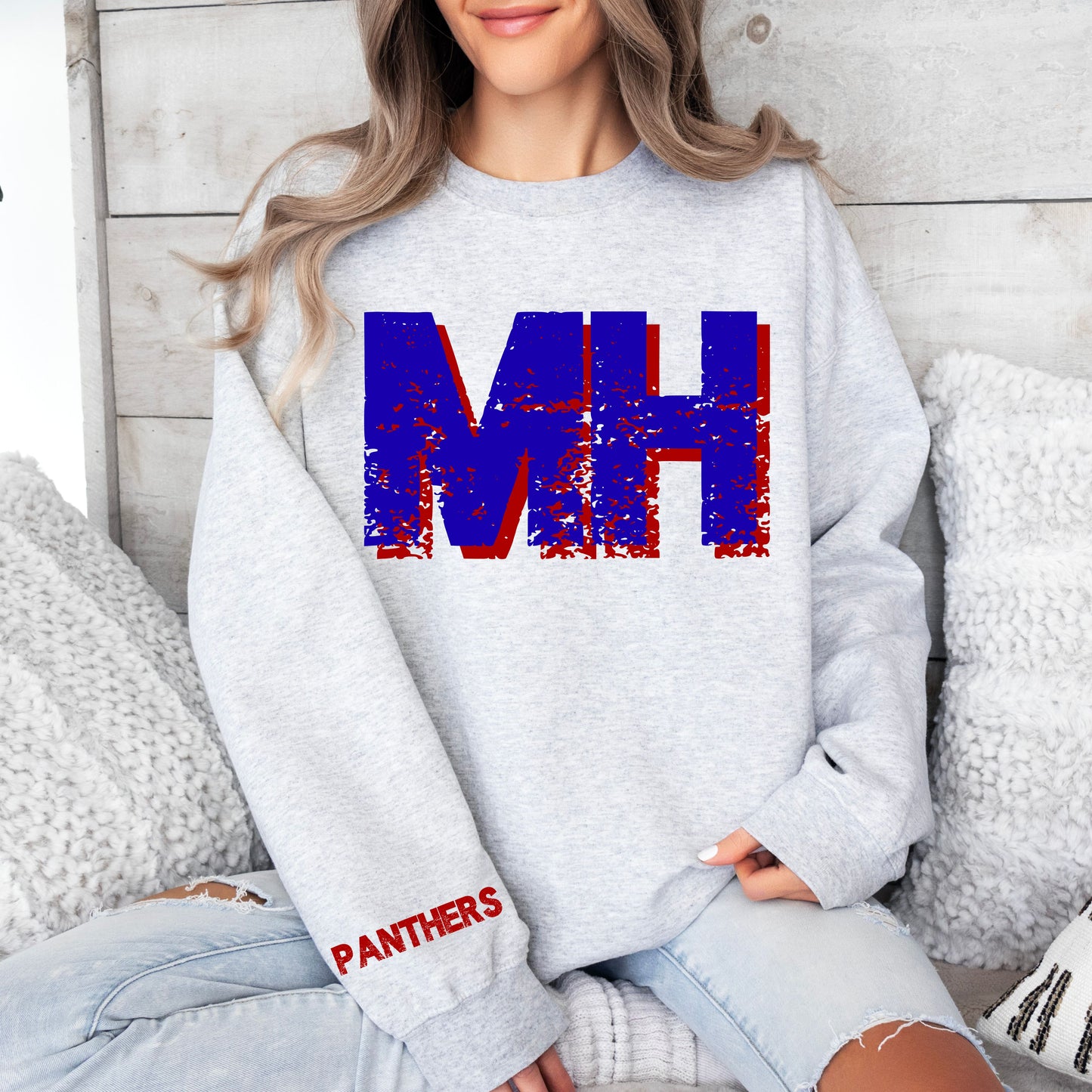 Oversized Mascot Grunge Sweatshirt