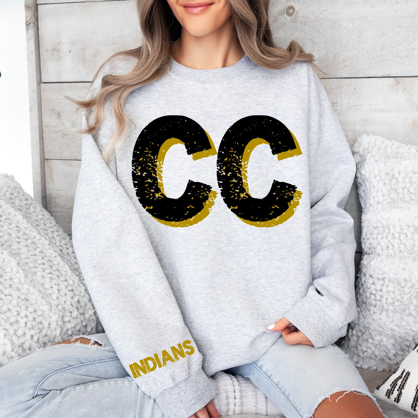 Oversized Mascot Grunge Sweatshirt
