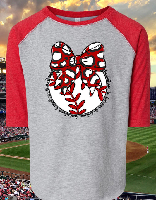 Leopard Baseball Bow Raglan