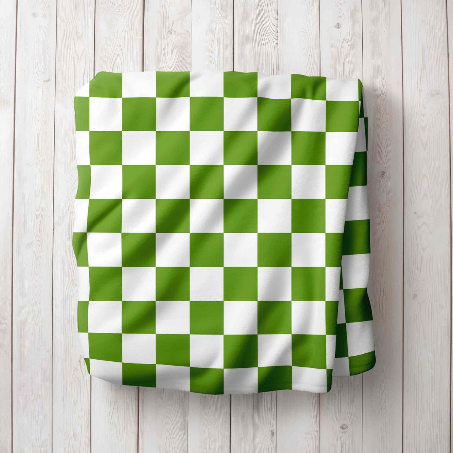 Checkered Print Personalized Blanket